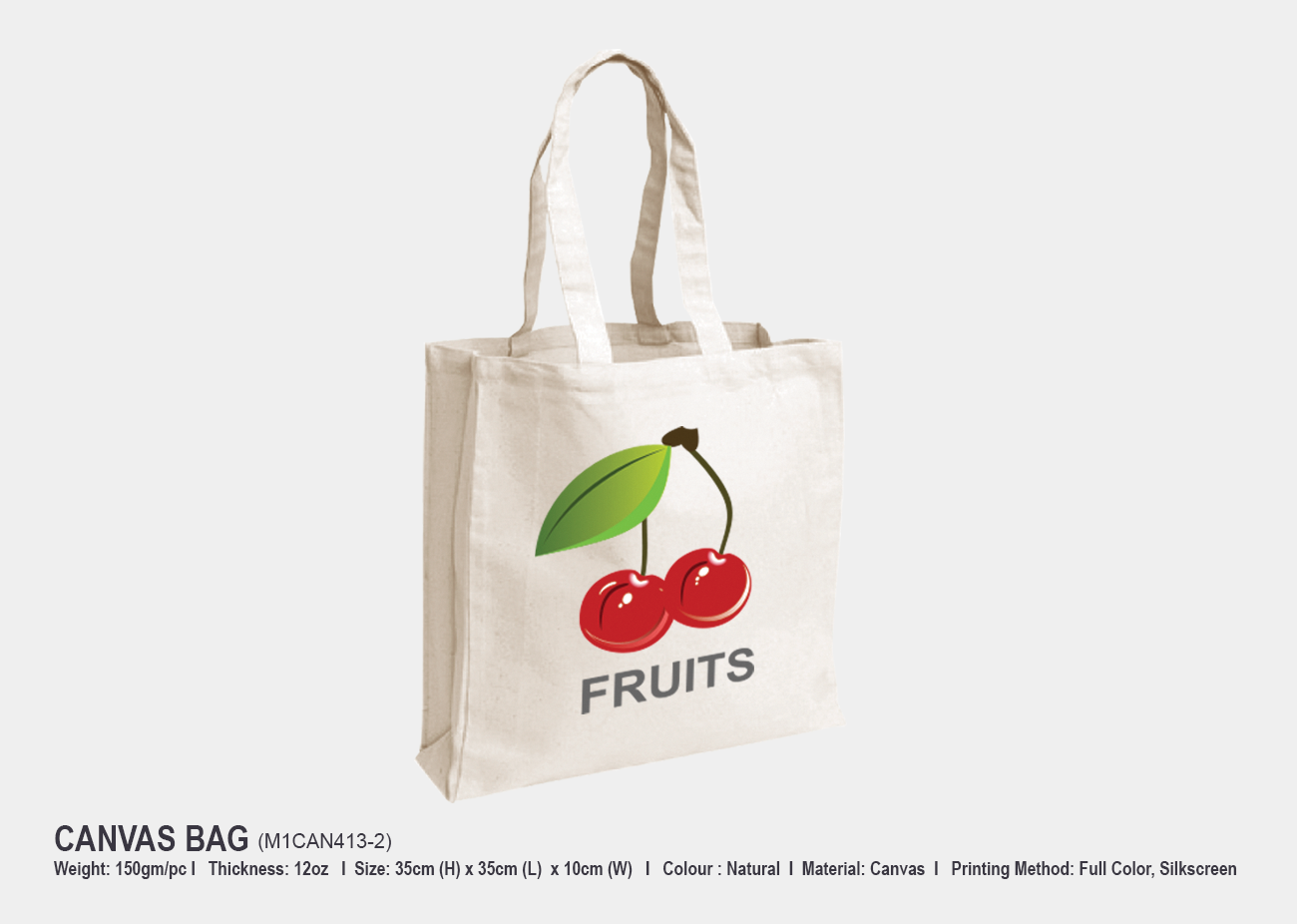 Canvas Bag M1CAN413-2 <br> 35cm(H) x 35cm(L) x 10cm(W)