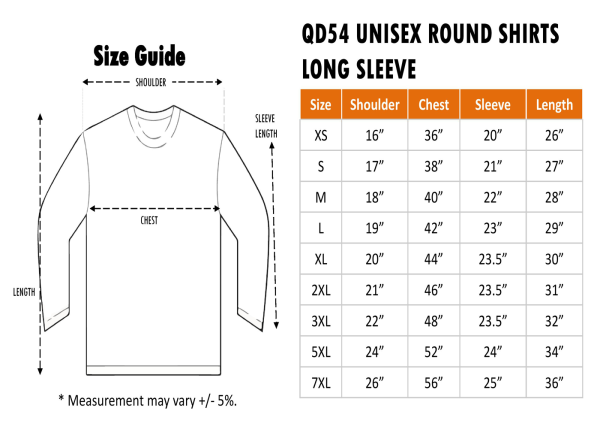 A1QD65 Size Chart