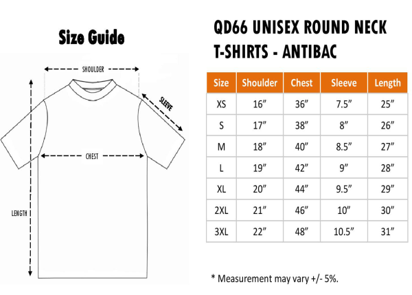 A1QD77 Size Chart