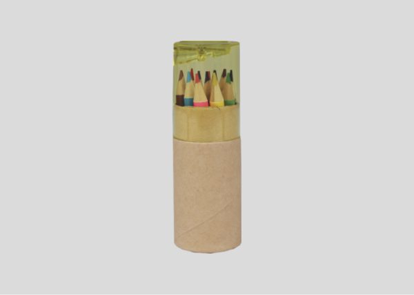 Color Pencil and Sharpener 12 pcs Yellow