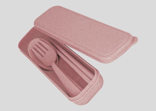 Organic WheatFiber Cutlery set M2CS114 pink