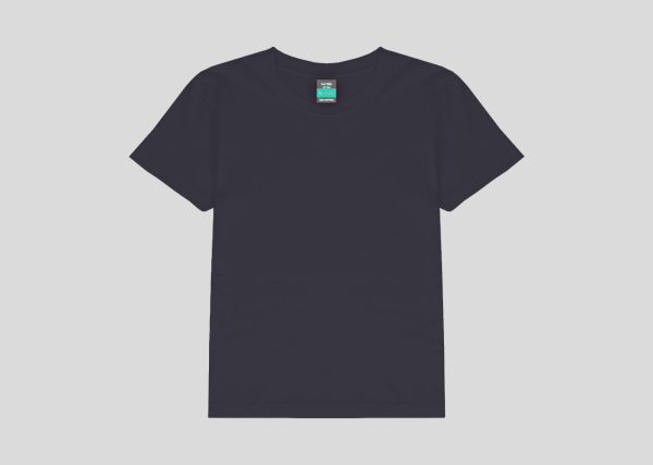 100% Cotton Round Neck-kidz-A4PK012 navy