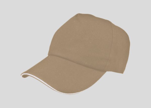 5 Panel Cotton Baseball Cap M2CP4098 Khaki