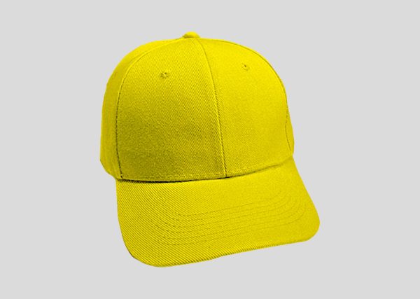 6-Panel Baseball Cap Adult A4PC12 yellow