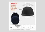 6-panel Hip-hop cap adult unisex A4PC14