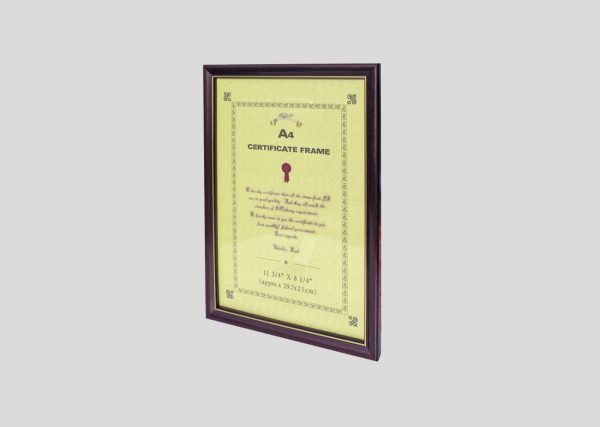 A4 Certificate Frame M2PF3886 Brown