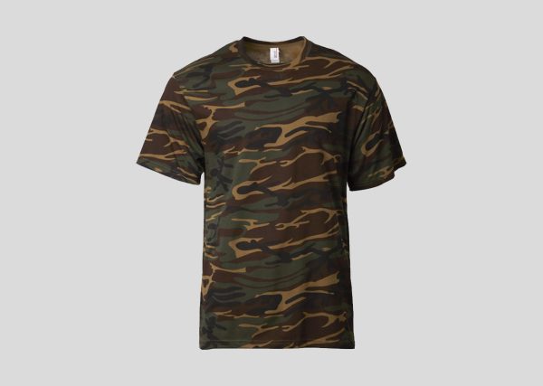 Adult Camouflage Tee A2040 camouflage green