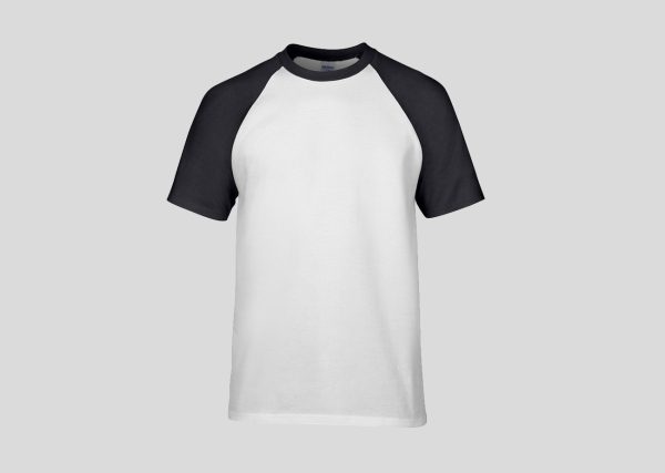 Adult Raglan T-shirt A287611 white-black