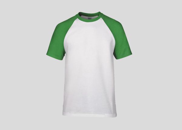 Adult Raglan T-shirt A287611 white-irish green