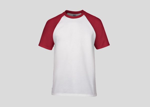 Adult Raglan T-shirt A287611 white-red