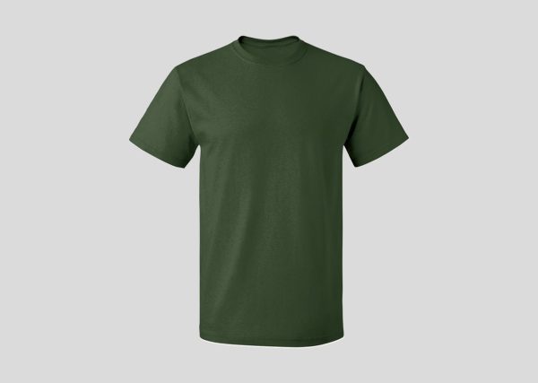 Adult Round Neck T-shirt A2P012 bottle green