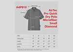 AirTec ProQuick Dry Polo-Microfiber small diamond A4P810