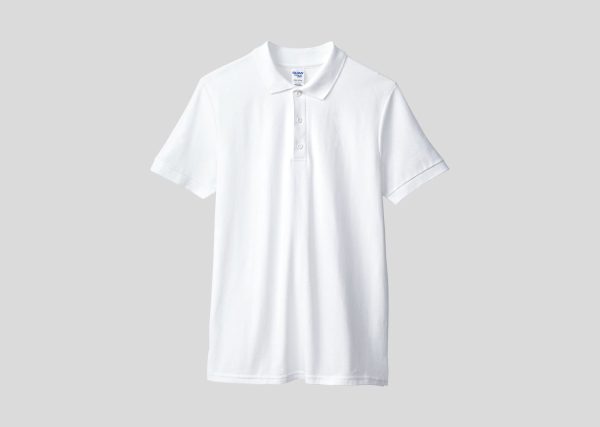 Cotton Double Pique Sport Shirt A27911 white