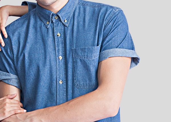 Denim Short Sleeve-Men A3D13