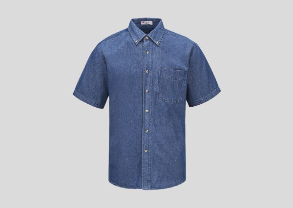 Denim Short Sleeve-Men A3D13 blue