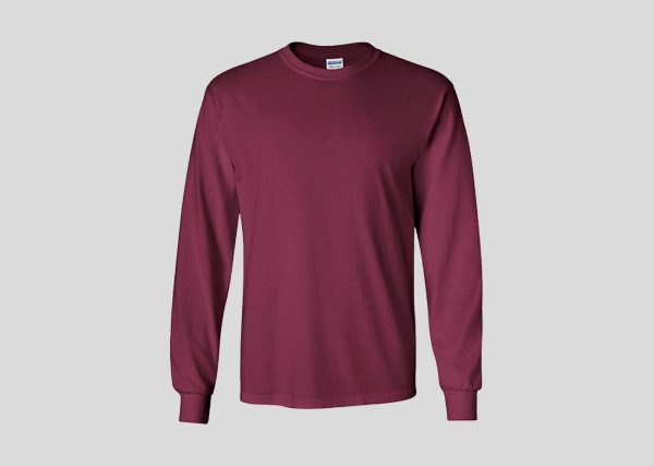 Gildan Adult Long Sleeve T-shirt A23511 Maroon