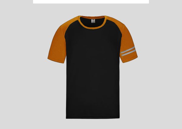 Microfiber Round Neck A3RM13 Black-orange
