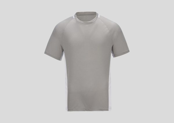 Microfiber Round Neck A3RM17 Light Grey-White