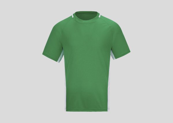 Microfiber Round Neck A3RM17 Milo Green-White