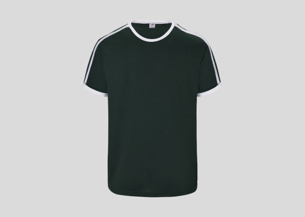 Microfiber Round Neck A3RM19 Dark Green-white