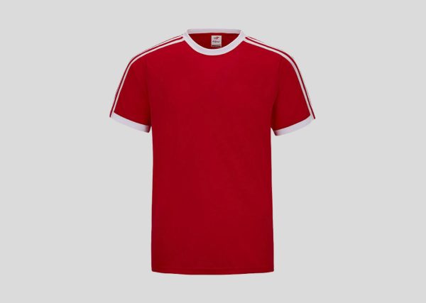 Microfiber Round Neck A3RM19 Red-white