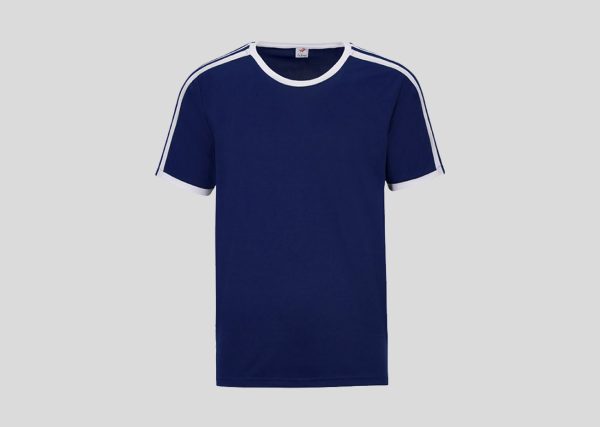 Microfiber Round Neck A3RM19 Royal Blue-white