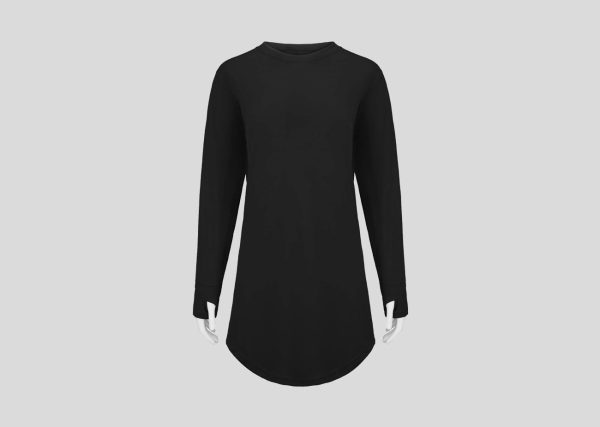 Microfiber Round Neck-Muslimah A3MM12 black