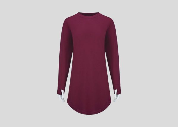 Microfiber Round Neck-Muslimah A3MM12 maroon