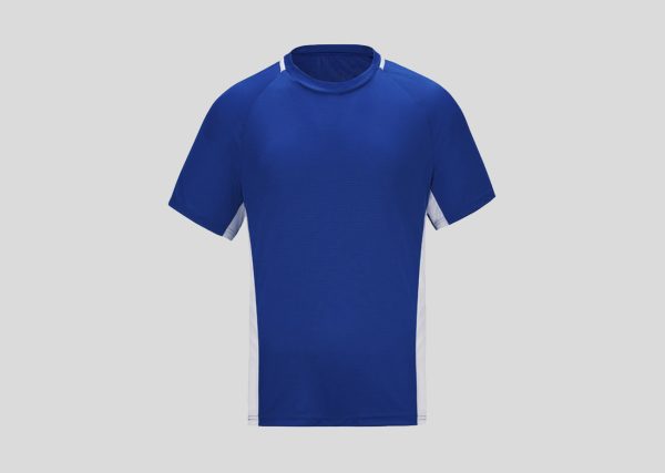 Microfiber Round Neck Royal Blue-White