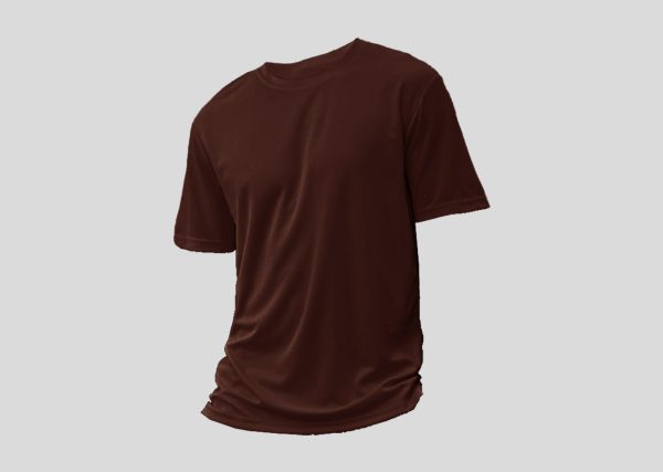 Mircofiber Round Neck A3RM12 dark brown