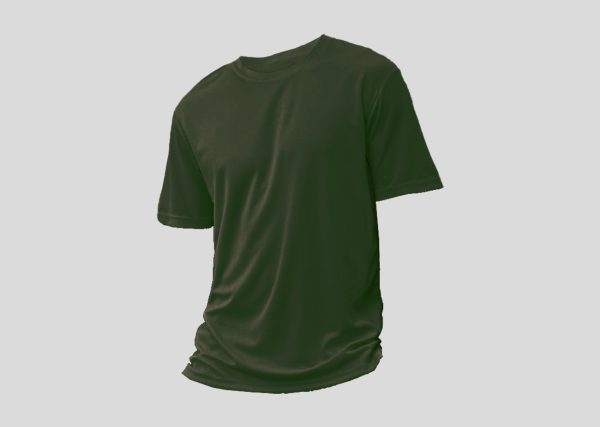 Mircofiber Round Neck A3RM12 dark green