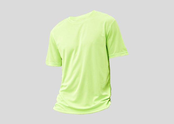 Mircofiber Round Neck A3RM12 fluorescent green