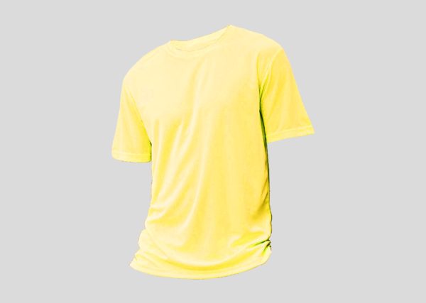 Mircofiber Round Neck A3RM12 fluorescent yellow