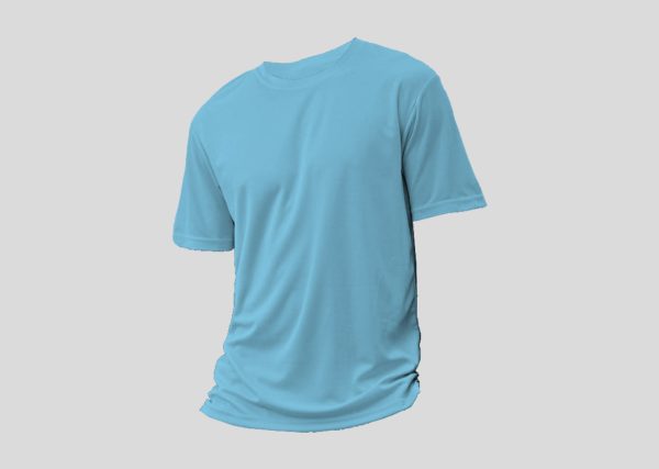 Mircofiber Round Neck A3RM12 light blue