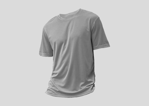 Mircofiber Round Neck A3RM12 light grey