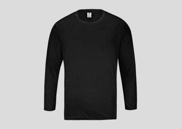 Mircofiber Round Neck-Long Sleeve A3RM18 black