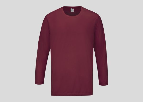 Mircofiber Round Neck-Long Sleeve A3RM18 maroon