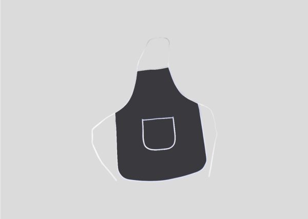 Non Woven Apron M2AP5947 Black