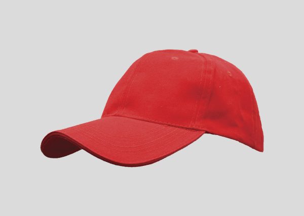One Color Cotton Cap A3CP12 Red