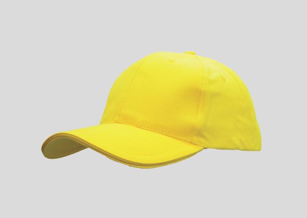 One Color Cotton Cap A3CP12 Yellow