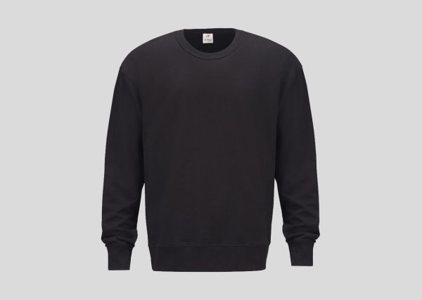 Oversized Crewneck Sweater-Long Sleeve A3RC10 Black