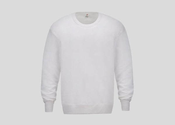 Oversized Crewneck Sweater-Long Sleeve A3RC10 White