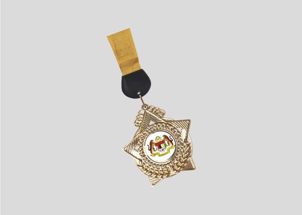 Plastic Hanging Medal M2MD075 Gold