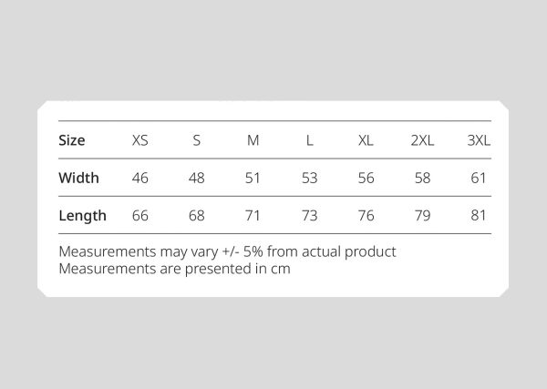 Plus Performance Tee_0007_A2CRR4011 chart