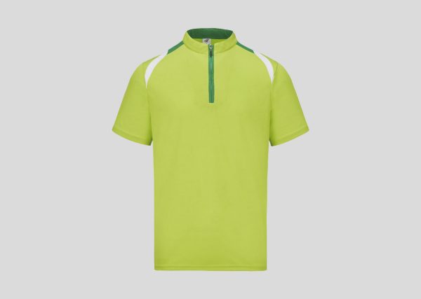 Polo Neck Collar A3M4511 Apple Green-Milo Green-White