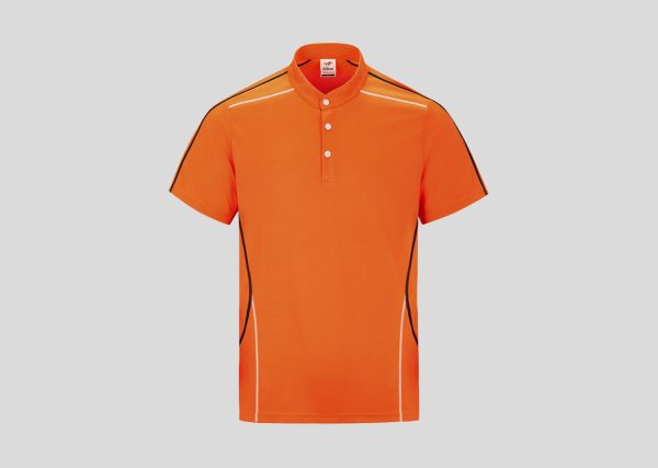 Polo Neck Collar A3M5311 Orange-Dark Grey