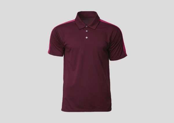 Racer Polo_0000_A2CRP2711 Maroon-Heliconia-White