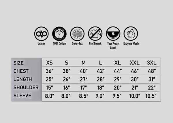 Round Neck-Heather series A3RC15 chart