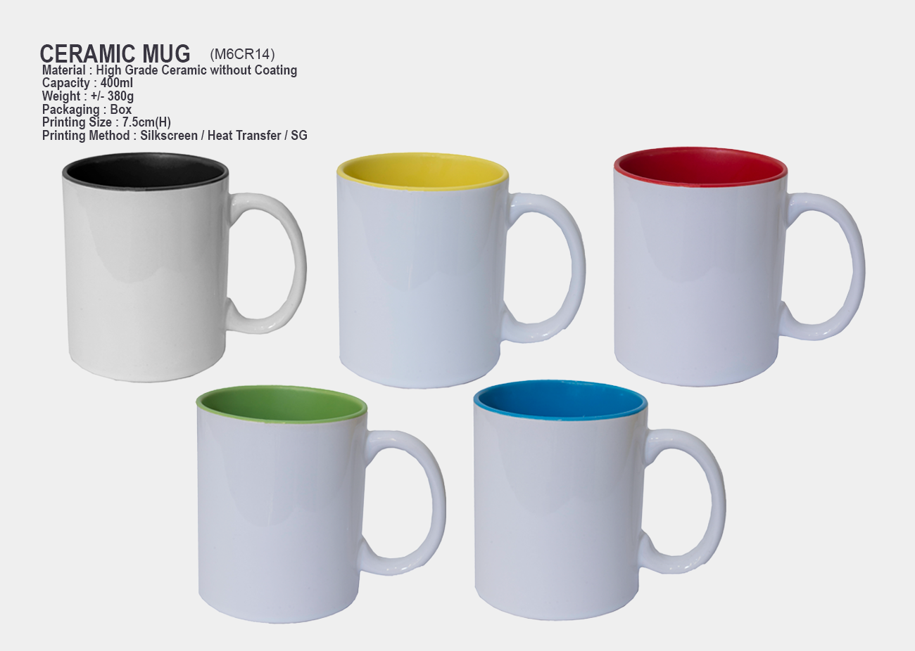 Ceramic Mug M6CR14 <br> 400ml