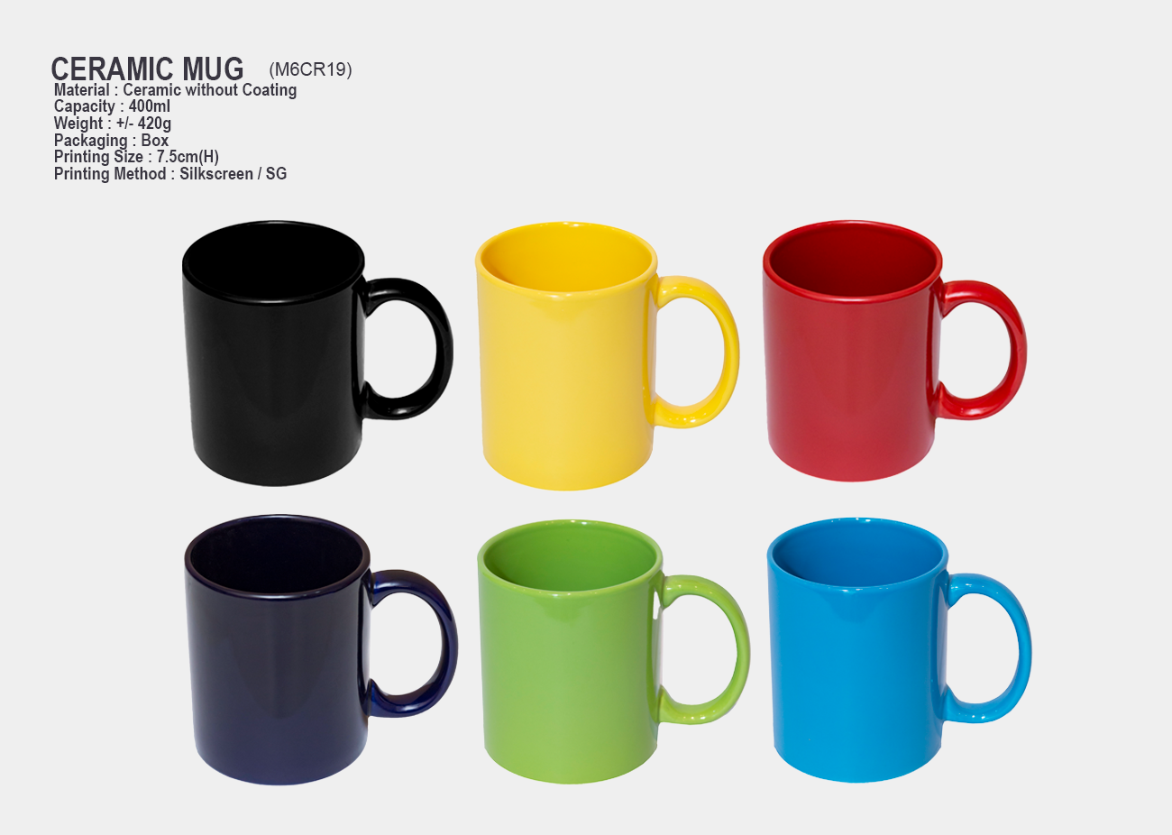 Ceramic Mug M6CR19 <br> 400ml